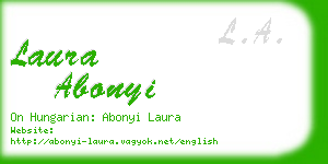 laura abonyi business card